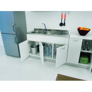Lavello Inox doppia vasca sinistra Colavene