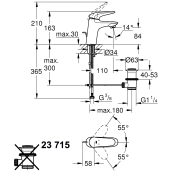 GROHE MISCELATORE LAVABO ESTYLE NEW