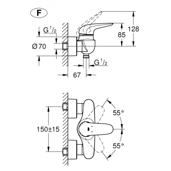GROHE MISCELATORE DOCCIA ESTYLE NEW