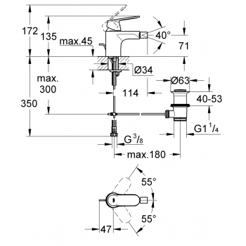 GROHE MISCELATORE BIDET ESMART COSMO