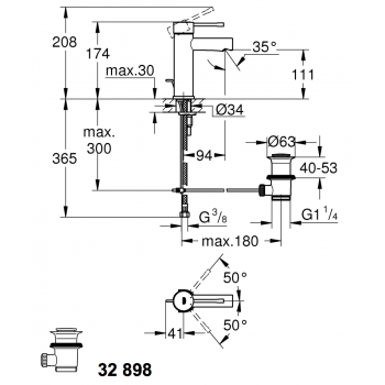 GROHE MISCELATORE LAVABO ESSENCE NEW