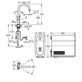 GROHE MISCELATORE BIDET EURODISC COSMO