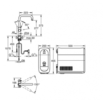 GROHE MISCELATORE BIDET EURODISC COSMO