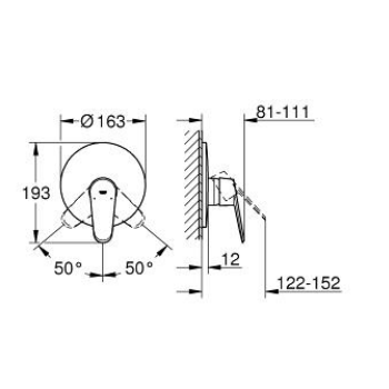 Grohe Eurodisc Cosmopolitan Miscelatore monocomando per doccia 19549002