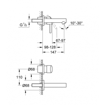 Grohe Concetto Miscelatore per lavabo a 2 fori Taglia S 19575001