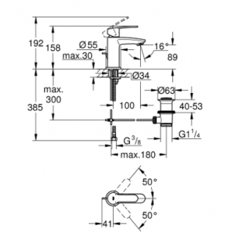 Grohe Eurostyle Cosmopolitan Miscelatore monocomando per lavabo Taglia S 23037002