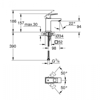 GROHE MISCELATORE BIDET EURODISC COSMO
