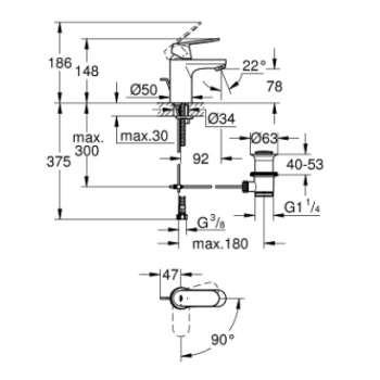 Grohe Eurosmart Cosmopolitan Miscelatore monocomando per lavabo Taglia S 2337700E