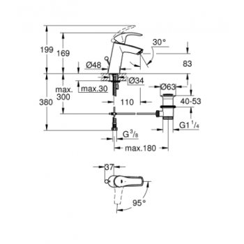 GROHE MISCELATORE BIDET EURODISC COSMO