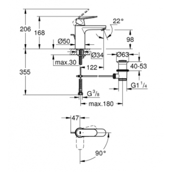 GROHE MISCELATORE BIDET EURODISC COSMO