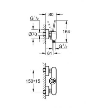 Grohe Eurodisc Joy Miscelatore monocomando per doccia 23430000
