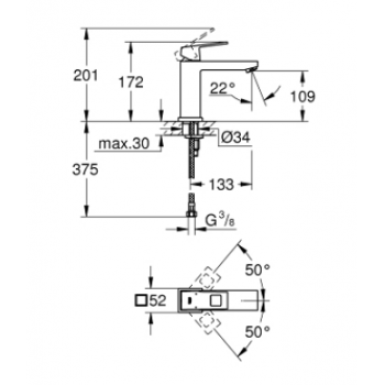 GROHE MISCELATORE BIDET EURODISC COSMO