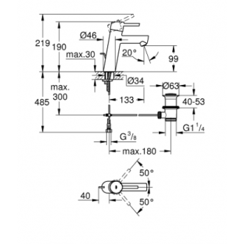 Grohe Concetto Miscelatore monocomando per lavabo Taglia M 23450001