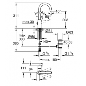 GROHE MISCELATORE BIDET EURODISC COSMO