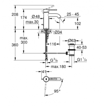 GROHE MISCELATORE BIDET EURODISC COSMO