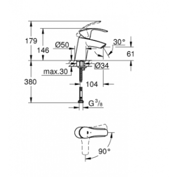 GROHE MISCELATORE BIDET EURODISC COSMO