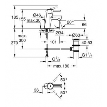 Grohe Concetto Miscelatore monocomando per lavabo Taglia S 32204001