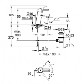 GROHE MISCELATORE BIDET EURODISC COSMO