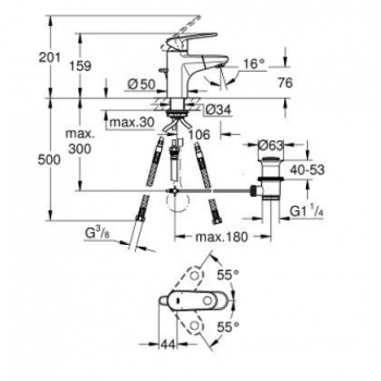 GROHE MISCELATORE BIDET EURODISC COSMO