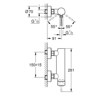 Grohe Essence Miscelatore monocomando per doccia 33636001