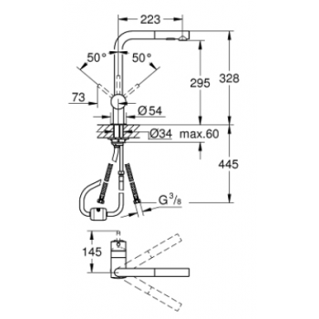 Grohe Minta Miscelatore monocomando per lavello 30274000