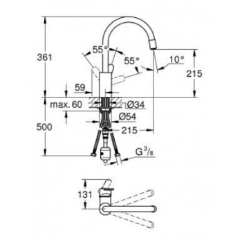 GROHE MISCELATORE BIDET EURODISC COSMO
