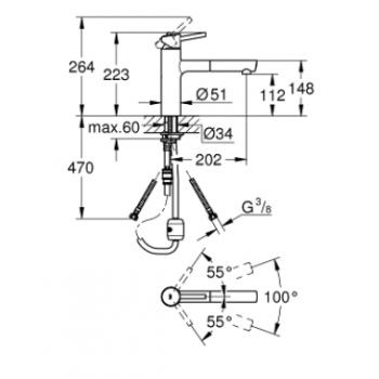 GROHE MISCELATORE BIDET EURODISC COSMO