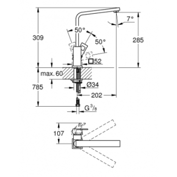 GROHE MISCELATORE BIDET EURODISC COSMO