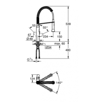 GROHE MISCELATORE BIDET EURODISC COSMO