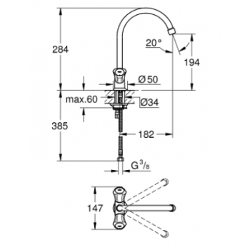 GROHE MISCELATORE BIDET EURODISC COSMO