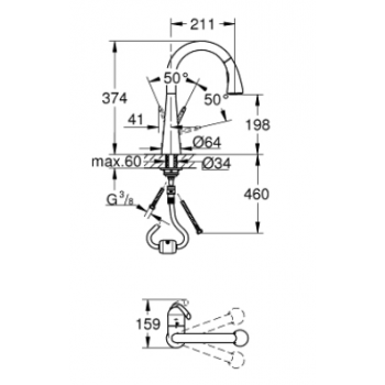 Grohe Zedra Miscelatore Acciaio inox per lavello 32294SD1