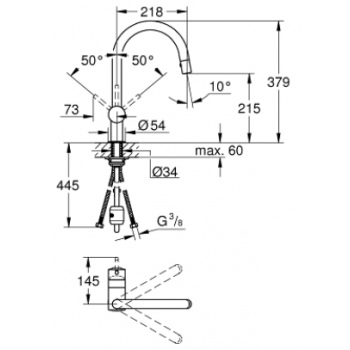 Grohe Minta Miscelatore monocomando per lavello 32321000