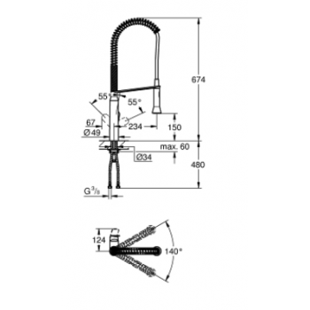 Grohe K7 Miscelatore monocomando per lavello 32950000
