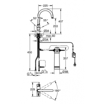 GROHE MISCELATORE BIDET EURODISC COSMO