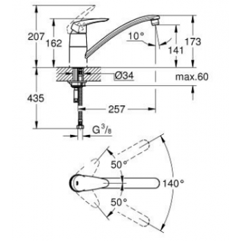 Grohe Eurodisc Miscelatore monocomando per lavello 33770001