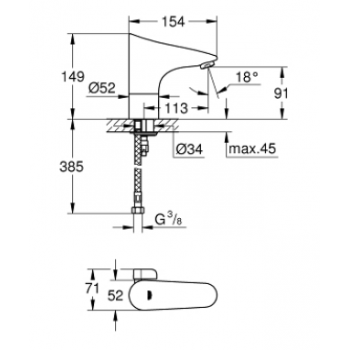 GROHE MISCELATORE BIDET EURODISC COSMO