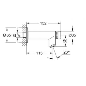 Grohe Euroeco Cosmopolitan T Rubinetto con autochiusura a tempo 36266000