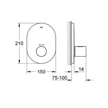Grohe Grohtherm 3000 Cosmopolitan Miscelatore termostatico centrale 19469000