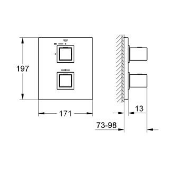 Grohe Grohtherm Cube Miscelatore termostatico per doccia 19959000