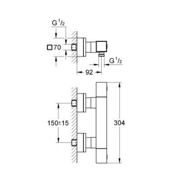 Grohe Grohtherm Cube Miscelatore termostatico per doccia 34488000