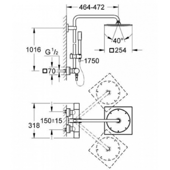 Grohe Sistema doccia con miscelatore termostatico 27469000
