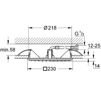 Grohe Rainshower Allure 230 Soffione doccia ad incasso 27863000