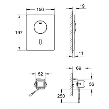 Idral Selbstschlußarmatur für Urinal serie CLASSIC