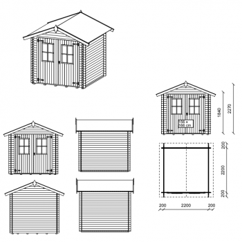 Casetta Londra Blockhouse in legno