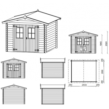 Casetta Londra Blockhouse in legno
