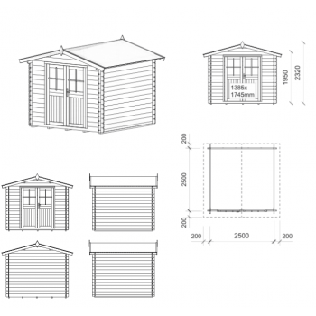 Casetta Londra Blockhouse in legno
