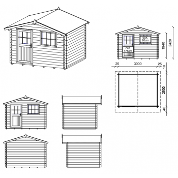 Casetta Londra Blockhouse in legno