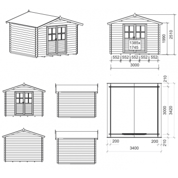 Casetta Top A in legno 206720