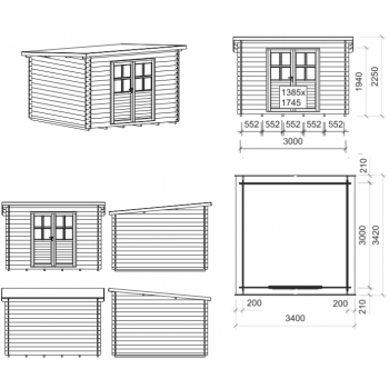 Casetta Londra Blockhouse in legno