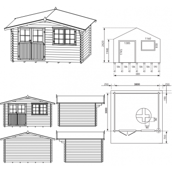 Casetta Rosita in legno 369302